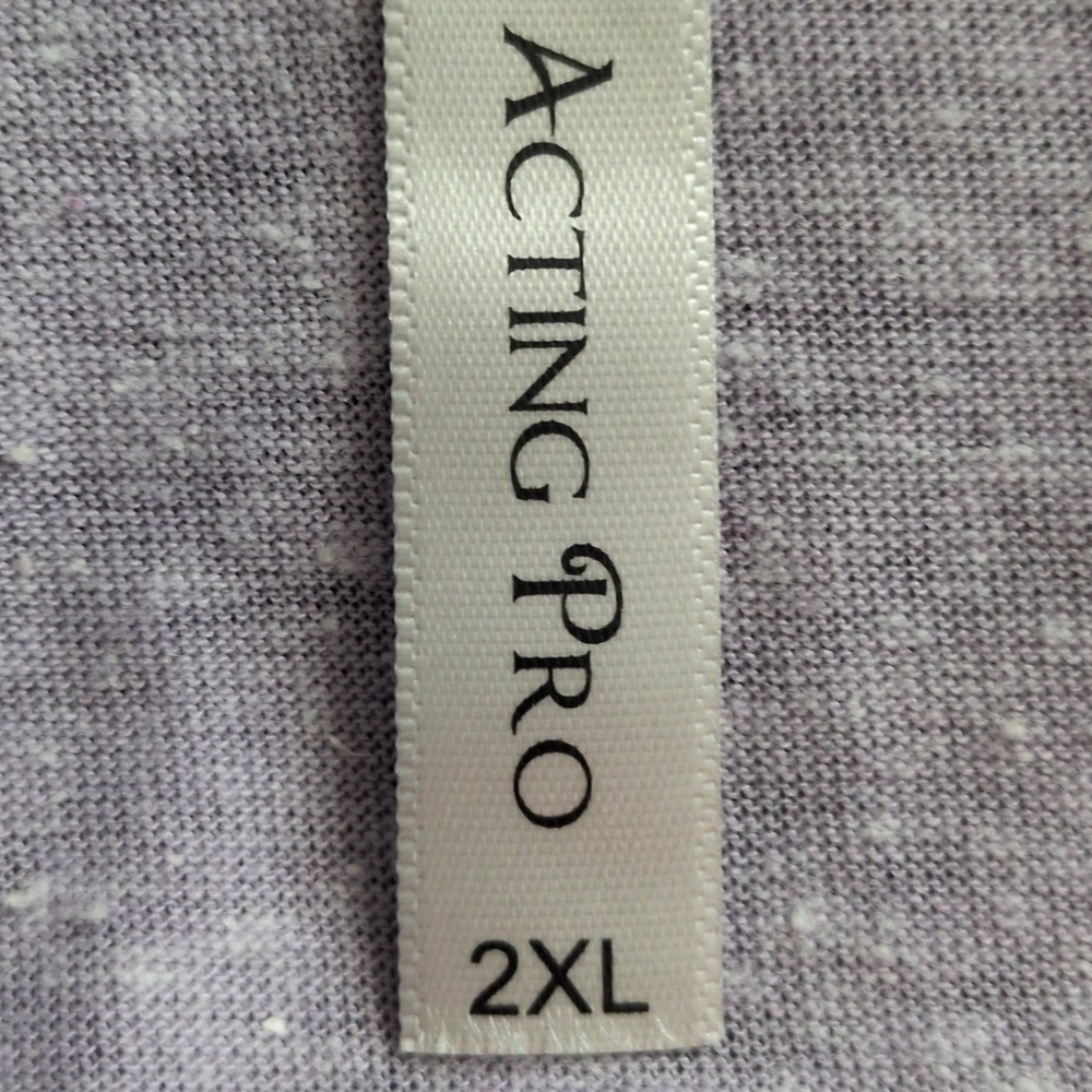 Acting Pro T-Shirt Dress Women 2XL Purple Heathered Oversized Short Sleeve - Picture 7 of 10